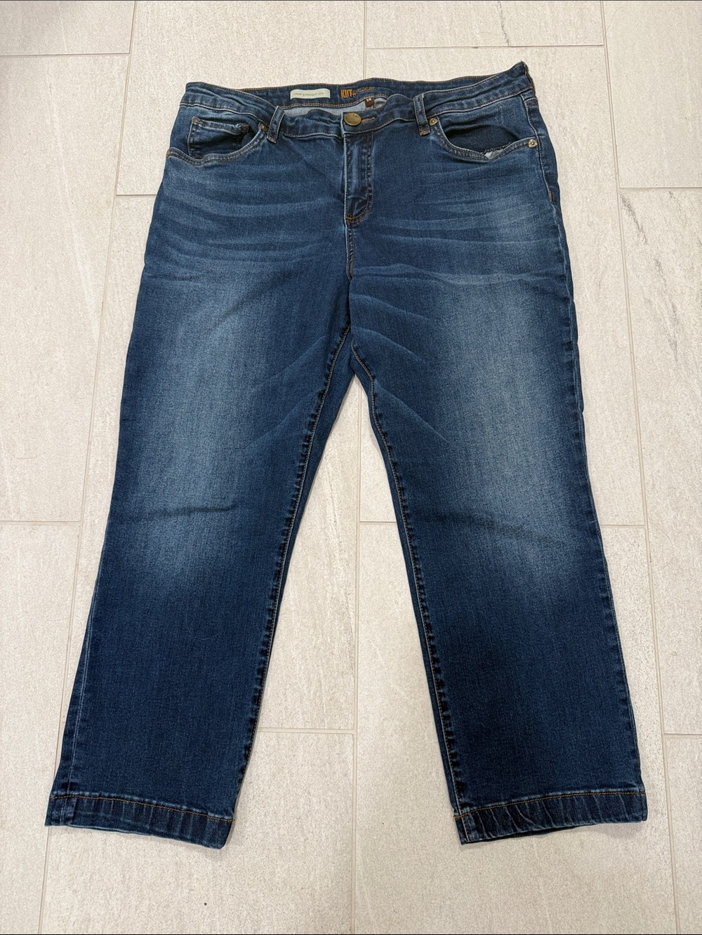Kut from the Kloth cropped straight leg jeans